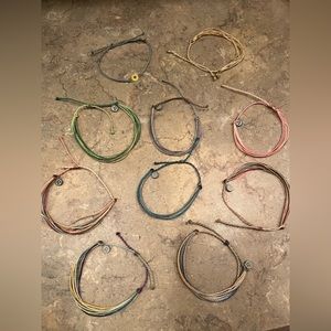 PURA VIDA - COLORFUL STRING BRACELETS - BUNDLE OF 8